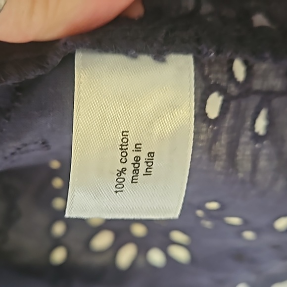 Lane Bryant Eyelet Trimmed Peasant Top - Picture 6 of 8